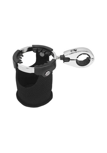 Sandwich Motor Sırtı Bardağı Tutucu, Siyah Krom + Neopren, 7/8-1 1/4 Direk, 65-80mm İç Çap, Çoğu Model İçin Uygun