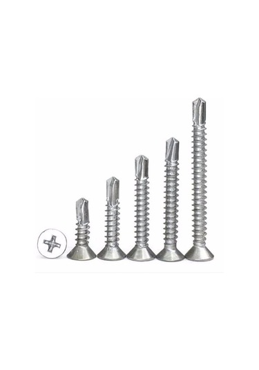 4,8x60 Mm Galvanizli Matkap Uçlu Yhb Saç Vidası 200 Adet