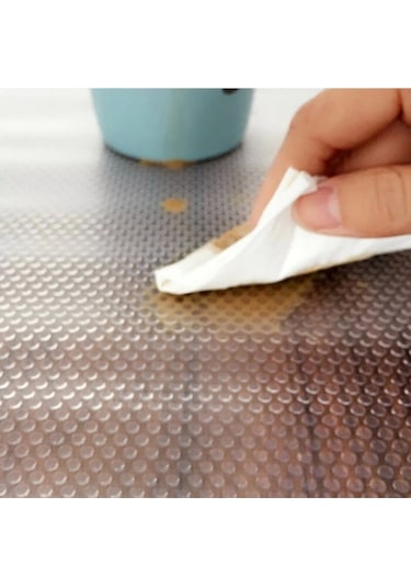 Sermat Eva Şeffaf Kaydırmaz Raf Dolap Ve Çekmece Örtüsü 45cm 5 Metre Beyaz