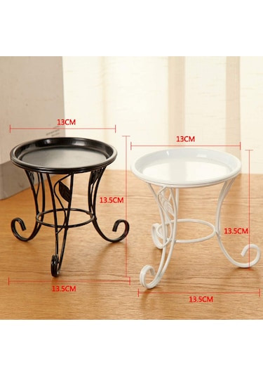 Çiçek Taburesi Metal Çiçek Standı, Avrupa Tarzı Tabure Balkon Zemin Bahçe Çiçek Saksısı Saksı Tutucu Dekor Bitki Rafı A