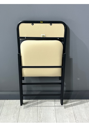 Katlanır Kamp Sandalyesi Cappuccino Piknik Sandalyesi Kapuçino Deri Siyah - Cappuccino