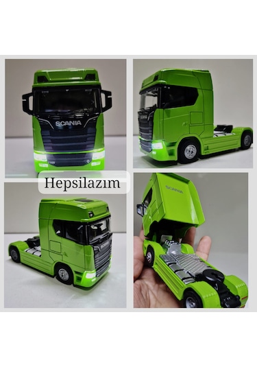 Scania Kafa Oyuncak Tır Taşıyıcı Scania Yeşil