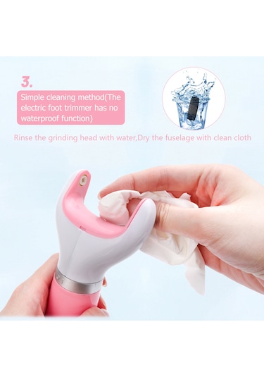 Moveevo Elektrikli Ayak Nasır Giderici Taşınabilir Usb Şarj Edilebilir Pedikür Cihazı Su Geçirmez Elektronik Ayak Törpüsü
