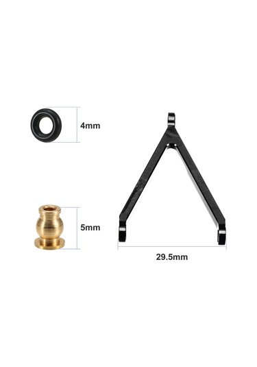 Kosona Axial Scx24 Deadbolt İçin Alüminyum Süspansiyon Bağlantı Seti Ve Ön Üst A-kolu - Siyah