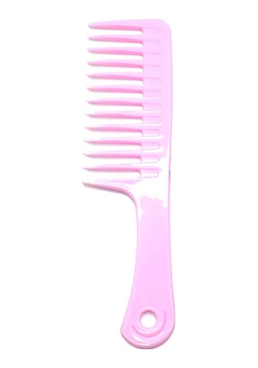 Singree Büyük Dişli Saç Tarak, Kıvırcık Saçlar İçin Düzenleyici, Pembe Abs Materyal, 23.8cm Boyutlu Saç Aracı