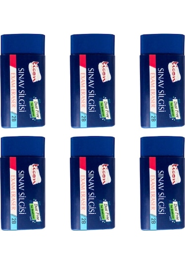 Ticon 2b Sınav Silgisi 6 Adet Dust Free Toz Bırakmaz