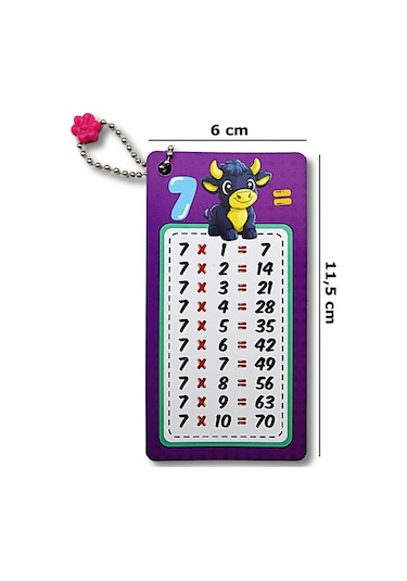 Gen-of Zincirli Çarpım Tablosu Büyük 6x11.5 Cm 0861