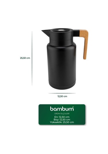 Bambum Yasuo - Çelik Termos Siyah 2.0l Siyah