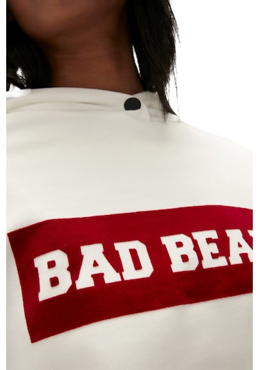 Bad Bear Flog Kadın Kapüşonlu SweatShirt- 22.04.12.007 Ekru