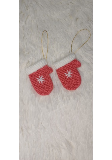 Yılbaşı Ağacı Süsü Eldiven 2 Adet - El Örgüsü - Amigurumi 001