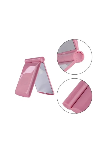 Techtic Katlanır Mini Işıklı Makyaj Aynası Pembe