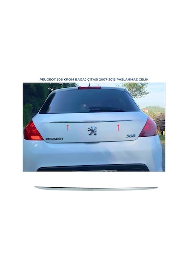 Ebal Otomotiv Peugeot 308 Krom Bagaj Çıtası 2007-2013 Arası P.Çelik