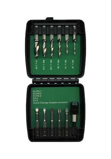 PRO-SCR 03393 Kendinden Matkap Uclu Bits Kılavuz Delme Vidalama Seti