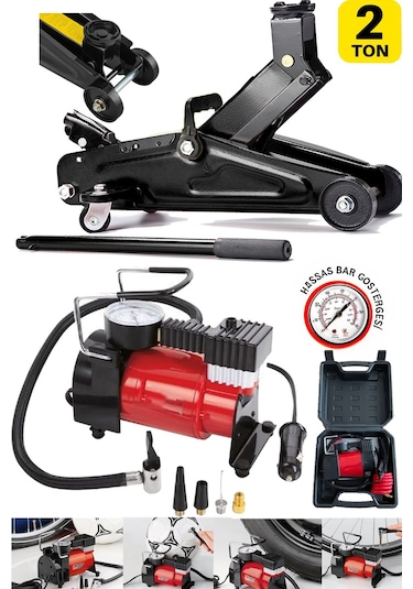 Stilmax 7302st Oto Çakmaklı Hava Kompresörü Ve 2 Ton Timsah Kriko