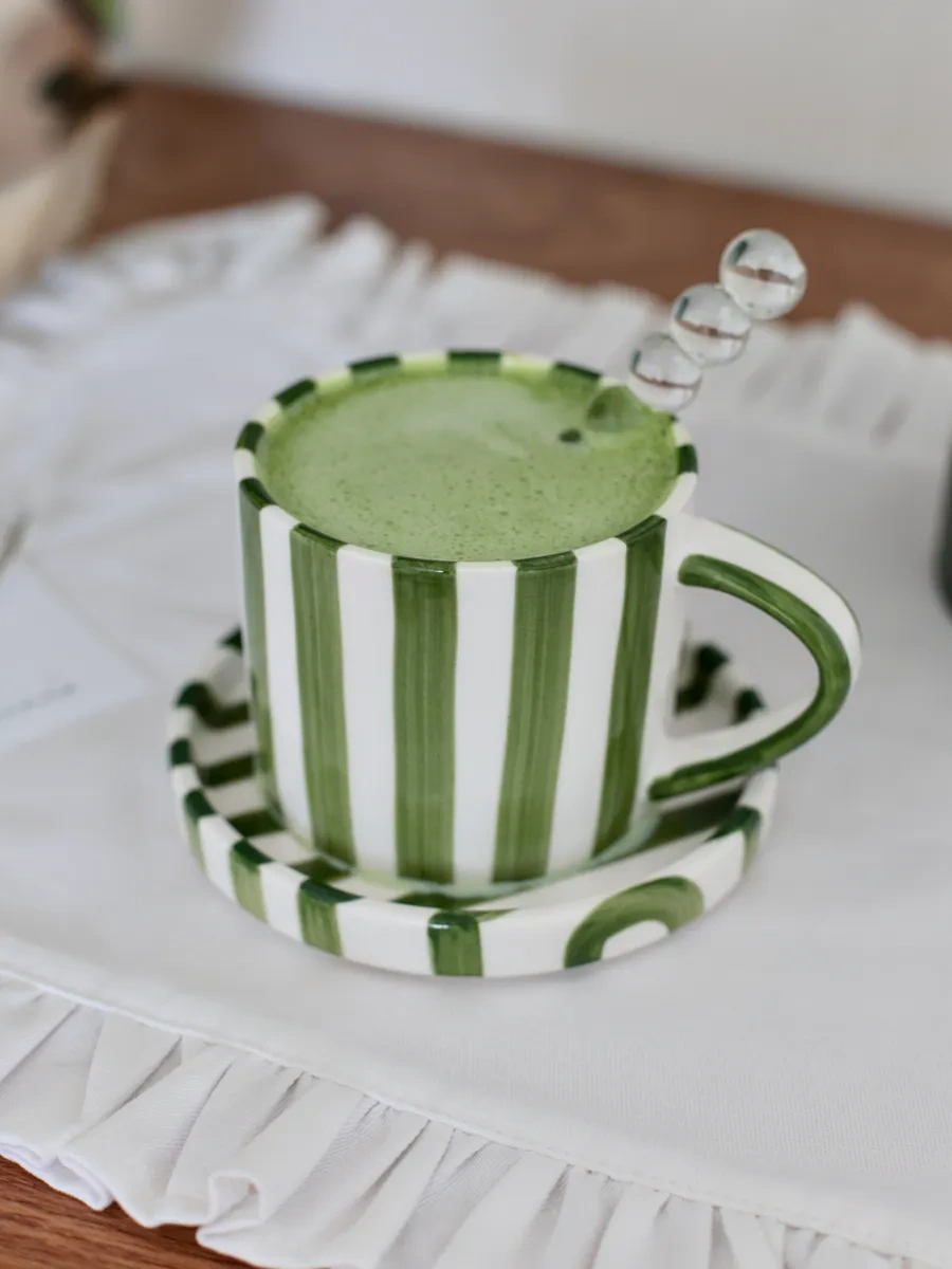 Home Lovers Poşet Çay Ve Kahve Bardağı İle Tabak Hediye Çay Şık Seti 277169641 Yeşil