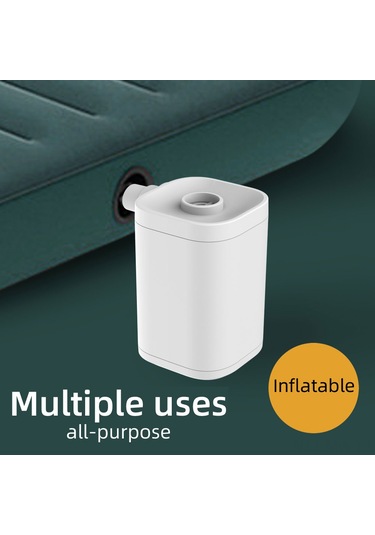 Moveevo Kabınabilir Mini Hava Pompa: Hızlı Şişirme-çıkartma, Aydınlatma 3'ü 1, 4000 Mah Pil, Dört Uç, Dış Mekan Ve Ev İçin