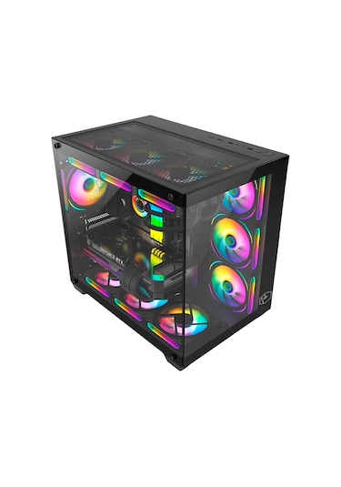Gametech Prime V2 Tuş Kontrollü Rgb Fan Gaming Bilgisayar Kasası (7 x 120 Mm)
