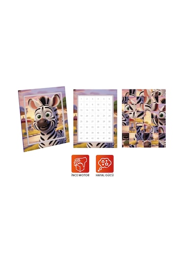 Playever Sticker Puzzle - Safari, Çıkartmalı Yapboz Etkinlik Kitabı