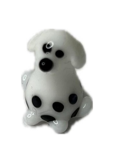 El Yapımı Mini Murano Cam Köpek Biblo A146-01