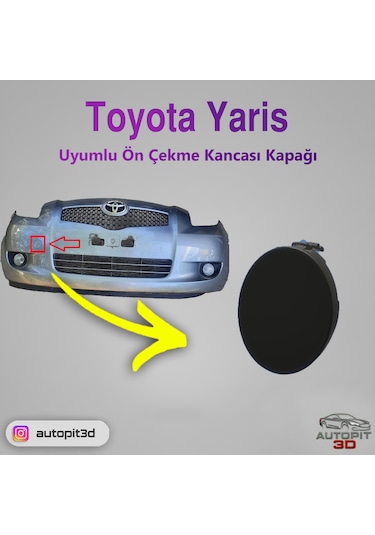 Toyota Yaris 2006 Uyumlu Ön Çekme Kancası Kapağı