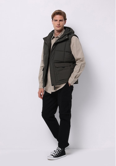 Colins Regular Fit Erkek Yeşil Yelek Cl1076195 Q1.v1 Kha Haki