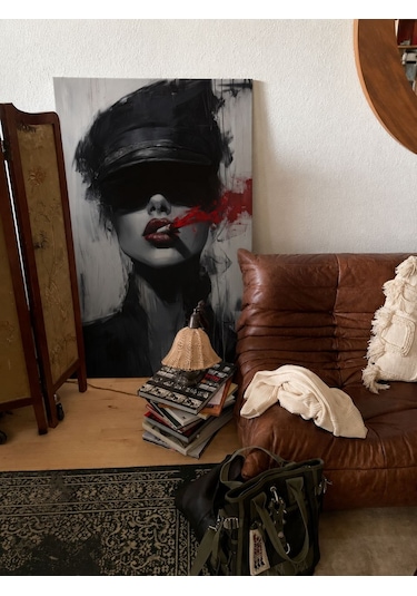 Modern Kadın Silüeti Mdf Duvar Tablosu Dekoratif Uv Baskılı Tasarım -