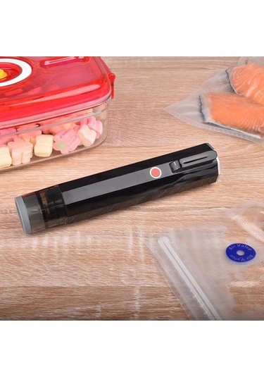 Bosphorusboutique02 Yunboo El Fırçası Vakum Makinesi - 1200mah Pil, 55-65kpa, Usb Şarj, Abs Kasa, Tek Tıklama, Siyah Siyah