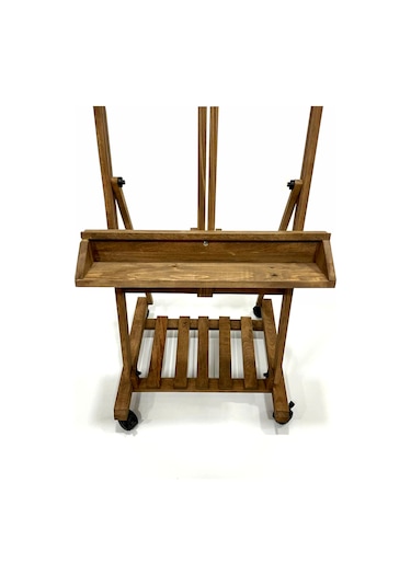 Ahşap Şovale Tekerlekli Kare Ayaklı H Tipi Boyalı Decolfin