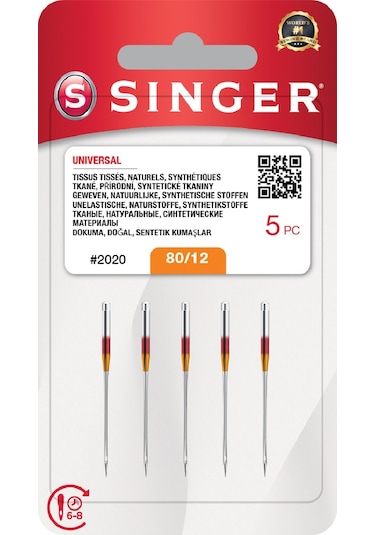 Singer Ev Tipi Dikiş Makine İğnesi 12 Numara 2020-80/12