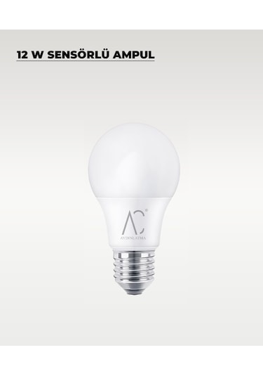 12w Sensörlü Led Ampul 6500k Beyaz Işık Hareket Algılayan Akıllı Ampul