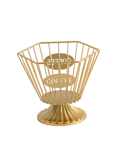 Homyl Kapsül Tutucu Yaratıcı Pratik Kahve Pod Bar Kafe Oturma Altın