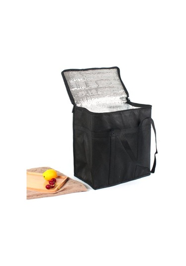 Taşınabilir Termal Yalıtımlı Öğle Yemeği Çantası Katlanır Piknik Çantası Tote Soğutucu Buz Paketi 33cm Çok Renkli