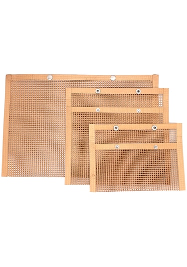 Homyl 3 Adet Barbekü Izgara Torbaları Örgü Kese Bakır Bakır Çok Renkli