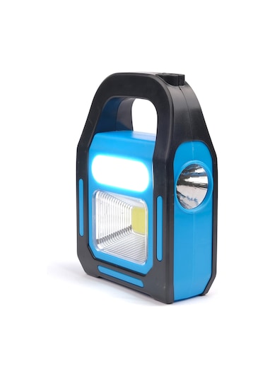 Hb-9707a-1 3 Kademeli Usb Çıkışlı Şarjlı Mavi Solar Lamba
