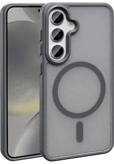 Nihcase Samsung Uyumlu Galaxy S24 Kılıf M-safe Şarj Özellikli Mat Arka Yüzey Sio Kapak