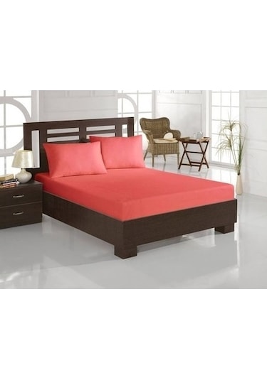 Aslans Ranforce Tek Kişilik Lastikli Çarşaf Mercan