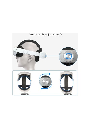 Tongxida Meta Quest 3 Kafa Bandı - Ayarlanabilir, Basıncı Azaltan, Siyah+beyaz Vr Aksesuarı Siyah+beyaz