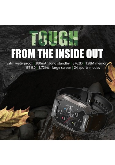 Pazly Dayanıklı C20 1.72'' Dokunmatik 5atm Su Geçirmez Akıllı Saat  (İthalatçı Garantili )
