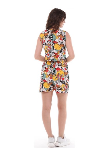 Çizgi Film Karakterli Alt Üst Şortlu Takım-434-çok Renkli Çok Renkli