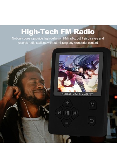 Lemestar Siyah 1.8 İnç Tft Ekranlı Dijital Çalar - Tf Kart Destekli Mp3/video Oynatma, Fm Radyo, Ses Kaydı, E-kitap Ve Kronometre Fonksiyonları