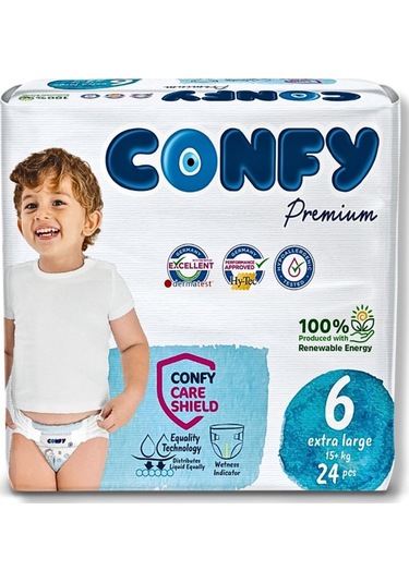 Premium 6 Numara Bebek Bezi Extralarge 15 Kg 24 Adet
