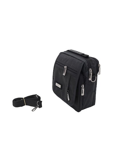 Seventeen 2248 Poly Kulplu Omuz Askılı Erkek Portföy Çanta-Siyah