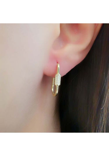 Choice Serra Kilit Bayan Küpe Gold