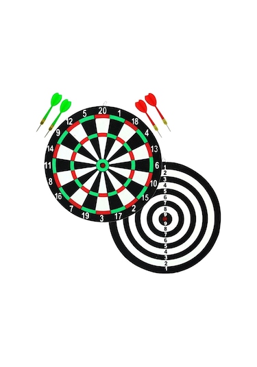 Dart Seti 12" Küçük Boy 29 CM Çift Taraflı 4 Adet Ok