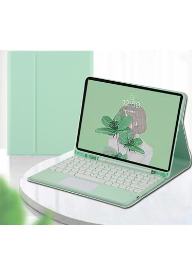 Youtek İpad 10, Air 4/5 İçin 10.2/10.9 İnç Bluetooth Klavye Kılıfı - Manyetik, Dokunmatik, Yeşil, Çift Modlu Fare Diğer