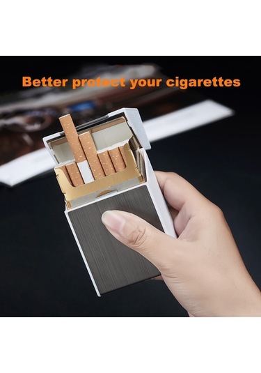Ulzyvf Usb Şarjlı 20'li Sigara Saklama Kutusu - Taşınabilir Koruyucu Altın Kasa Altın