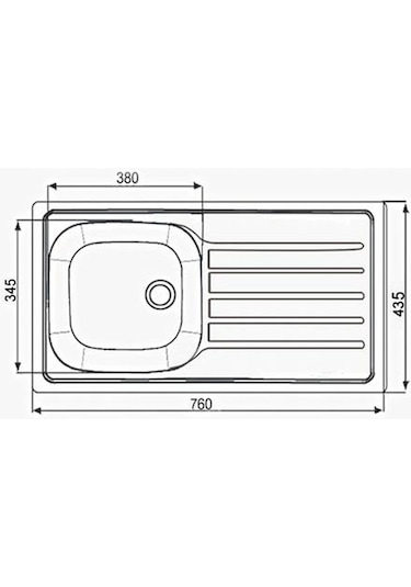 Artenova Paslanmaz Çelik Deliksiz Mutfak Eviyesi 76 x 43.5 Eviye