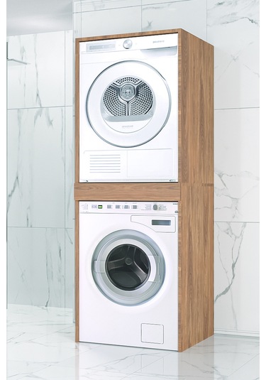 Arya 70 Cm Çamaşır Ve Kurutma Makinesi Dolabı - Kaman Ceviz