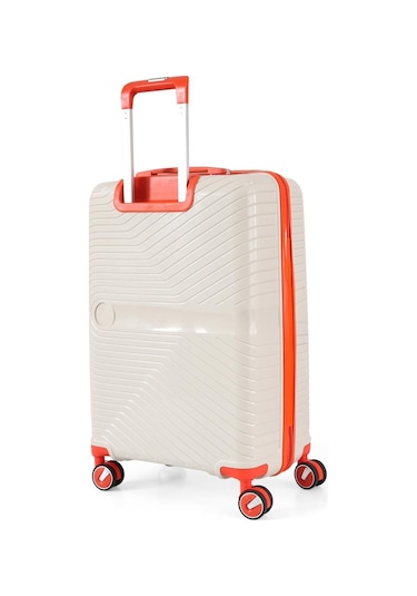 Ççs 5239 Polipropilen Kabin Boy Valiz Beyaz-turuncu Beyaz - Turuncu