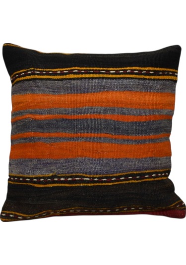 Zehra Abla Halı Yeni El Dokuma Dekoratif Kilim Kırlent Yastık Kılıfı 6459 Çok Renkli